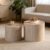 Dorivibe Nesting Round Coffee Table Set of 2, Accent End Table for Small Spaces, Morden Drum Side Table, Wooden Circle Center Table for Living Room, Fully Assembled – Beige