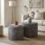 Dorivibe Nesting Round Coffee Table Set of 2, Accent End Table for Small Spaces, Morden Drum Side Table, Wooden Circle Center Table for Living Room, Fully Assembled – Gray