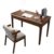 DorkTees Home Office Desk Home Office Desk Workstation Study Table Traditional with Storage Drawers and Chair