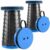 Doseno Collapsible Stool 2 Pack, Portable Telescoping Seat, Light Blue