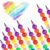 Dotbengc 30 Pcs Smiley Stackable Crayons, Rainbow Colored Stacking crayon, Mini Crayons Bulk, Cute Crayon Office, 7 Colors