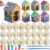 DoubleFill 24 Set Halloween Bird House Kits, Buildable DIY Birdhouse Kit for Kids, Pumpkin Wood House, Ghost Table Decor, Crafts Set for Painting Halloween Party Decoration