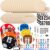 DoubleFill 36 Pcs Football Crafts for Kids Unfinished Large Wooden Footballs Cutout Paint Craft Kit for DIY Crafts Footballs Theme Party Decorations Goodie Bag Gift Prize (Helmet and Football)