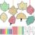 DoubleFill 48 Pcs Fall Maple Art Crafts Fall Diamond Art DIY Yellow Green and Red Diamond Suncatcher Ornament for Autumn Window Decor Party Favors and Gift