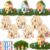 DoubleFill Fairy House Kit, Wood Craft, 6 Sets, 3 Mixed Lovely Styles