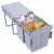 Double Pull Out Trash Can Under Cabinet,Soft-Close, Kitchen Garbage Bin
