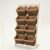 Double Row 4-Tier Wood Frame Storage Shelves, Freestanding Display Rack with Storage Basket, Miscellaneous Shelf with Removable Liner, Large Capacity Kitchen Storage