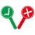 Double Sided Yes No Paddles, Red Green Audience Voting Signs for Classroom