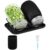 Double Sprouting Kit, 2 Pack 32 oz Glass Mason Jars with Stainless Steel Screen Lids, Iron Tilt Stand, Drip Tray, Light Block Sleeves, Cleaning Brush, for Broccoli, Alfalfa, Bean Sprout Growing