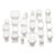 Dough Stamp Set 25 Pcs House Window Door Texture Press, White