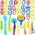 Dough Tools 35pcs Dough Tools Play for Kids Clay Accessories with Rolling Pins,Letter Cutters,Roller,Safety Scissors,Plastic Knife