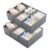 DOUUGGEE Small Foldable Fabric Drawer Organizer 6 Pack Grey – 11“ Breathable Closet & Dresser Storage Bins for Socks, Underwear, Bras & Baby Clothes