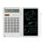 DPEDUAI Calculator with Writing Pad,12-Digit LCD Display, Dual Power Solar + Coin Cell,1-Yr Battery Life Silicone Keys for Comfort Lightweight Portable for Students/Engineers/Professionals (White)