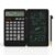 DPEDUAI Calculator with Writing Pad,12-Digit LCD Display, Dual Power Solar + Coin Cell,1-Yr Battery Life Silicone Keys for Comfort Lightweight Portable for Students/Engineers/Professionals (Black)