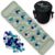 Dragonfly Escape Travel Mancala Game Set – Flexible Silicone Roll-Up Board, 50 Stones & Zippered Canvas Bag – Portable Strategy Game for Adults & Teens (Sage Green)