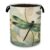 Dragonfly Laundry Basket,Green Leaf Oxford Cloth Foldable Hamper with Handles, Portable Clothes Storage Bucket and Laundry Bag for Bathroom Laundry Room Bedroom Dorm,20.8×16 Inch
