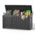 DRATO 100 Gallon Waterproof Deck Box Outdoor Storage Box with Wheels Black
