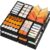 Drawer Organizer Dividers, 6 Pack Foldable Fabric Storage Bins with 58 Cells for Clothing, Baby Clothes, Bras, Panties, Scarves, and Ties