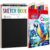 Drawing Sketchbook Kit, A5 Sketch Book with 24 Color Pencils, Three Color Black Sketch Pad, Acid-Free Sketch Pad for Kids, Artist, Art Paper Drawing Supplies for Gifts (5.8×8.3 inch)