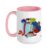 DreamWorks KouKou Holiday Present Chaos Ceramic Mug, Pink/White, 15oz