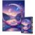 Dreamy Crescent Moon Lake Jigsaw Puzzle for Adults