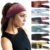 DRESHOW 6 PCS Adjustable Headbands for Women Knotted Headbands Elastic Non-Slip Fashion Hair Bands for Workout Sports Running Yoga