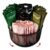 Drink Packet Organizer Black Metal Lazy Susan for Powdered Drink Mix
