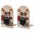 Drum Set-Standard Wood Book Ends Heavy Weighted Bookends