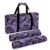 Drydeepin Purple Bat Spiderweb Halloween Print Quilted Mahjong Storage Bag