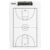 Dry Erase Basketball Clipboard for Coaches Double Sided Board, Sports Coaching (Large 14.5 x 9.5)