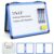 Dry Erase Board, 17×13 inch with 4 Sides Magnetic Whiteboard, A3 Foldable Small White Board with Lines, Perfect for Office, School, and Home. (Blue)