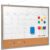 Dry Erase Calendar Whiteboard, 24″ x 18″ Magnetic Whiteboard Cork Board Combo, Reusable Monthly Planner with 8 Markers, Eraser, Magnets and Pushpins, Hanging Dry Erase Board for Home, School – Gray