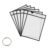Dry Erase Pocket Sleeves 6 Packs Clear Plastic Paper Sleeves Heavy Duty Job Shop Ticket Holders Pockets 10 x 14 Inch Reusable Sheet Protectors with Binder Ring for Teaching Office Supplies Black