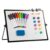 Dry Erase WhiteBoard, Aisuoker 16 x 12inch Magnetic Desktop Whiteboard with Stand, 10 Markers, 10 Magnets and 1 Eraser, Portable Double-Sided White Board for Kid Drawing Memo to Do and List Wall-Black