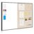 Dry Erase Whiteboard Bulletin Board Combo, 36″x24″, Black Frame Beige Linen
