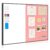 Dry Erase Whiteboard Bulletin Board Combo, 36″x24″, Black Frame Pink Linen