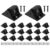 DTGN 30 Pcs Baluster Swivel Shoes for 1/2″ Square Baluster, Black | Adjustable Angles Aluminum Stair Shoe with Screw for Staircase Interior, Outdoor Handrail, Deck Railing