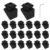 DTGN 30 Pcs Stair Slant Shoes for 1/2″ Square Baluster, Black | Aluminum Baluster Shoe with Screw for Staircase Interior, Handrail, Deck Railing