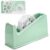 Dual Core 2-in-1 Weighted Office Tape Dispenser, Fits 3″ & 1″ Cores, Green
