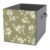 DuduYH Cream Floral on Green Cube Storage Bins