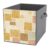 DuduYH Minimal Rustic Woven Linen Cube Storage Bins Storage Cubes Foldable Decorative Fabric Storage Baskets Home Organizers with Handles for Shelves,Closet, 10.6 X 10.6 Inch