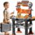 DULONIME 2 in 1 Workbench Tools Toys Set with Sound for Toddlers Aged 3-5, 145 PCS Educational Construction Mechanic Toolbox for Boys Girls, Pretend Play Toys Birthday Gift for Kids 3 4 5 6 Years Old