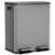 DUMOS 2×8-Gallon Dual Trash Can, Kitchen Garbage Bin with Lid, Matte Gray