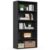 DUMOS 5-Tier Bookcase, 53 Inch Tall Open Bookshelf, Black