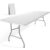 DUMOS 8 FT Folding Picnic Table Simple to Fold and Keep, 8 FT Foldable Table for Camping Dining Party Kitchen Picnic Outdoor Indoor with Carrying Handle