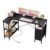 DUMOS L Shaped Desk with Drawers, Gaming Desk, 55 Inch