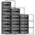 DUMOS Shoe Storage Boxes, 12-Pack Stackable Clear Shoe Containers with Lids, Display Sneaker Case Organizer for Closet, Under Bed, Entryway, Black, Fit Size 11