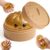 Dumpling Squishy Mystery Box, 1-Pack Glitter Squeeze Pals, Solid Slow-Rise Fidget Set, Quiet Sensory Toy for Travel Classroom Desk, Cute Stocking Stuffer Gift for Kids Teens Grownups(Gold)