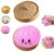 Dumpling Squishy, Mystery Squishy Dumpling Box, Soft Squeeze Dough Ball for Stress Relief, Easter Basket Stuffers, Stretchy Bun with Mini Food Steamer Desk Fidget Toy for Adults (Pink)