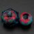 Dungeons and Dragons Dice Moving Eyeball 50mm Giant D20 with Gift Case, Handmade Sharp Edge Dice for Role Playing Game (Red Teal Eyeball)